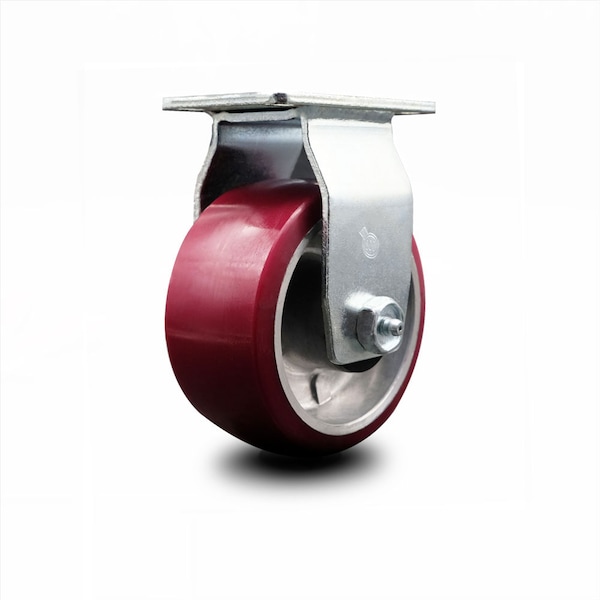 Service Caster 4 Inch Poly on Aluminum Wheel Rigid Caster with Roller Bearing SCC-20R420-PAR - main